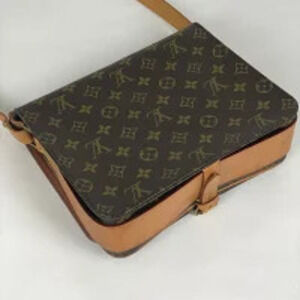 Louis Vuitton Bag Monogram Shoulder Cartouchiere Crossbody Brown